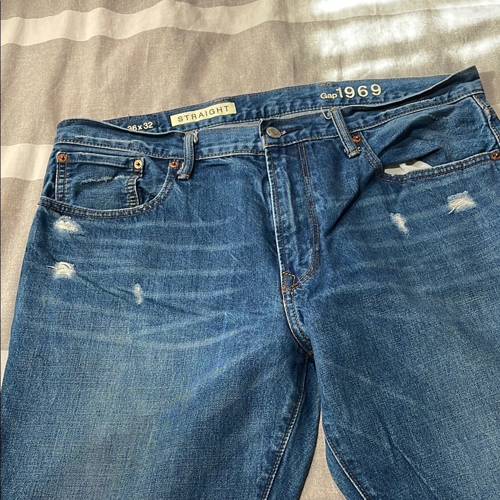 Gap Men's Blue Straight Jeans